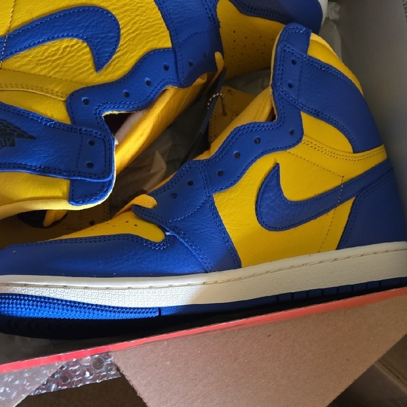 Vibrant Blue and Yellow Kids Sneakers - Picture 1 of 4